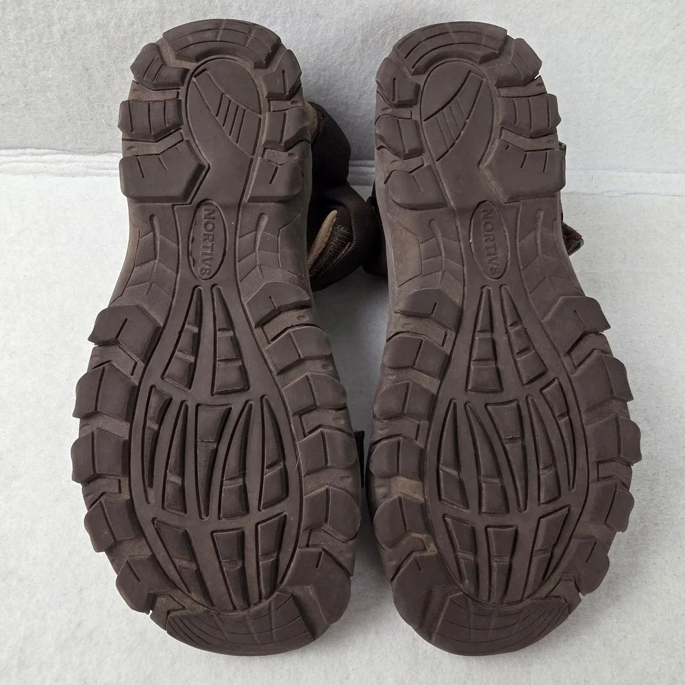 Nortiv 8 Langdo-2 Mens Hiking Sandals Brown Adjustable Straps Size 11